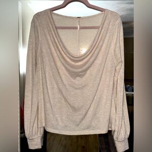 Free People • Palmer Shimmer Stripe Cowl Neck Blouse